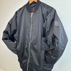Athleta Black Insulated Bomber Jacket - Tall Cut